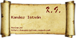 Kanász István névjegykártya