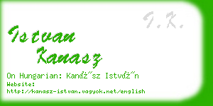 istvan kanasz business card